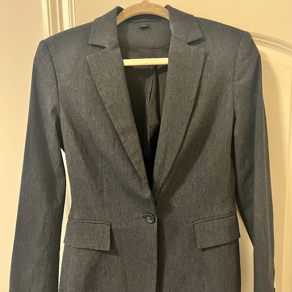 Express Design Studio Grey Blazer Jacket